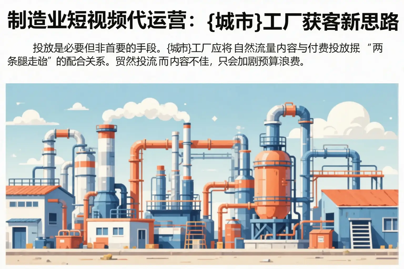 制造业短视频代运营：通化县工厂获客新思路
